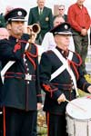 The Last Post and Reveille sounded by an Army bugler and drummer, Sgt's McNamara & Mahon. Bugler played a Connaught Ranger bugle kindly loaned for the occasion by Mr. John Basquille
Photo courtesy Ken Wright 