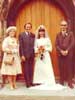 Wedding picture, Lynda Arnsby and Graham Keith Dandy with Lynda's parents, Betty and John Arnsby, September 1, 1973