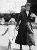 Lizzie with her Granddaughter Thelma Ford on holiday in Margate, Kent, England 1937.  Thelma is the daughter of Fred Ford and his wife Cissy.