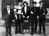 Circa 1930 'Ted' father 'Ned' Edmund Arnsby with his son Drum Major Robert Henry Arnsby, 2nd wife Grace, 'Ted', and a family friend 