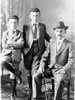 'Ted' and 'Bobby' with their father 'Bob' circa 1912